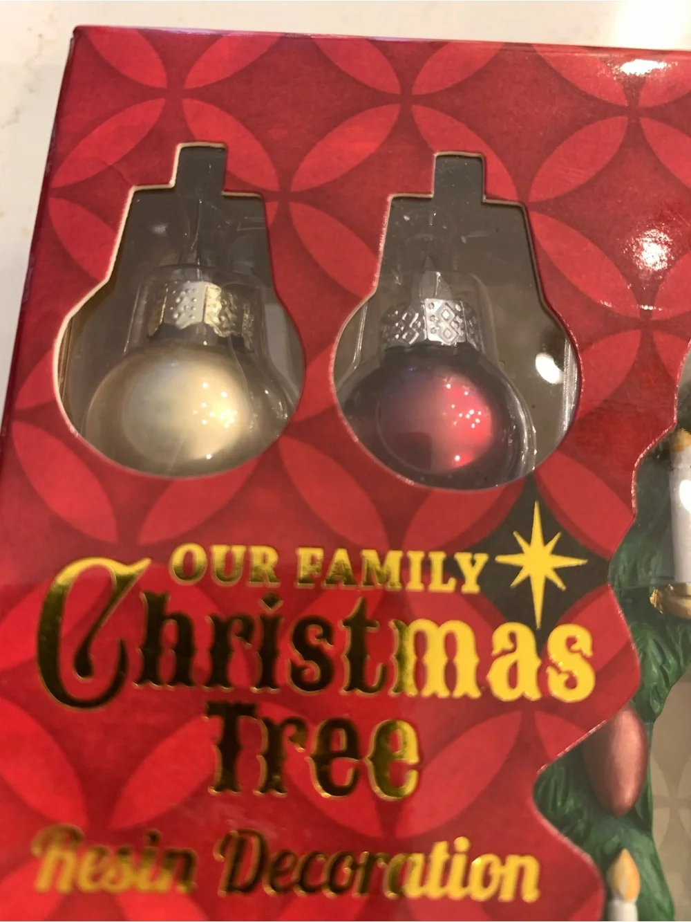 Our Mini Family Christmas Tree Personalized Baubles 9” NEW in box.